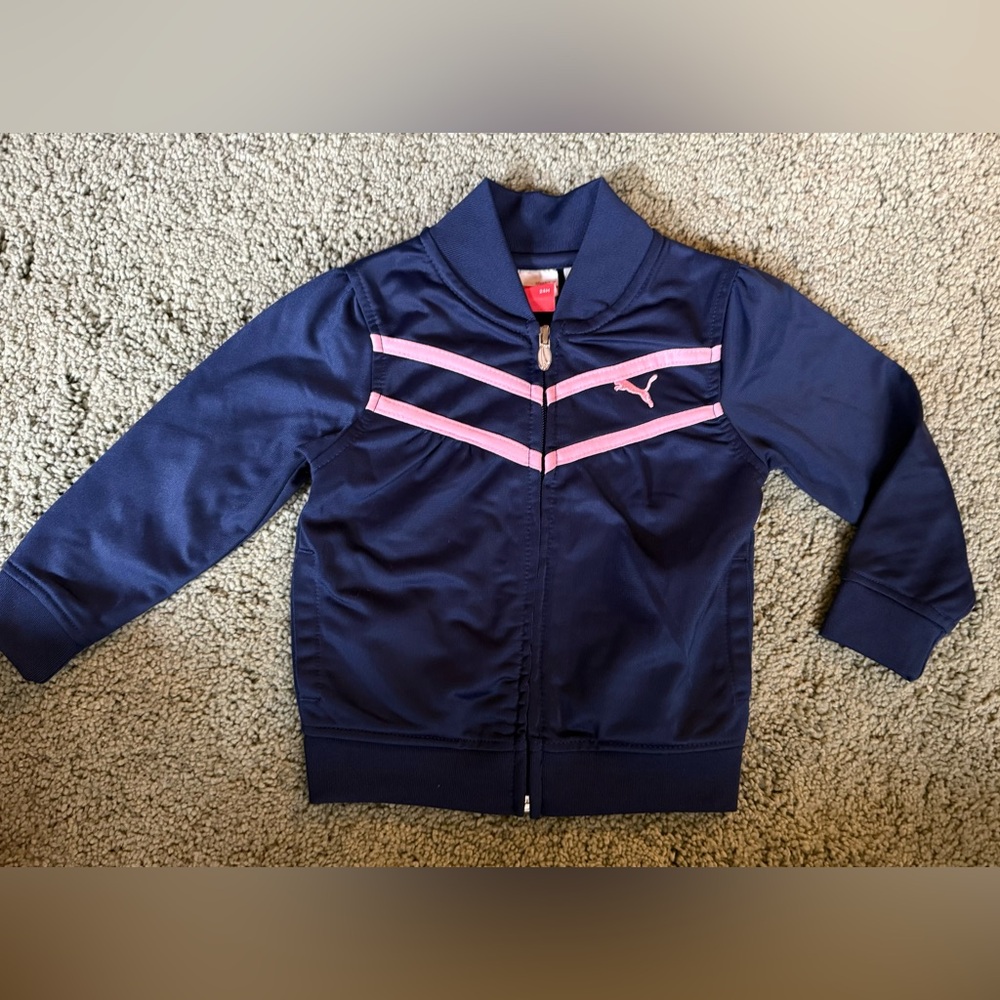 Puma Navy and Pink Jacket Tracksuit 24 Months